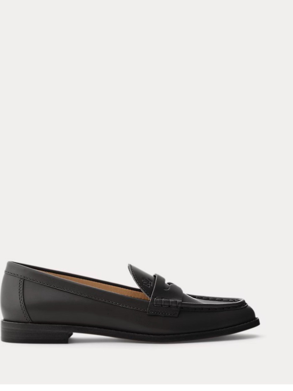 Ralph Lauren Black Leather Penny Loafers